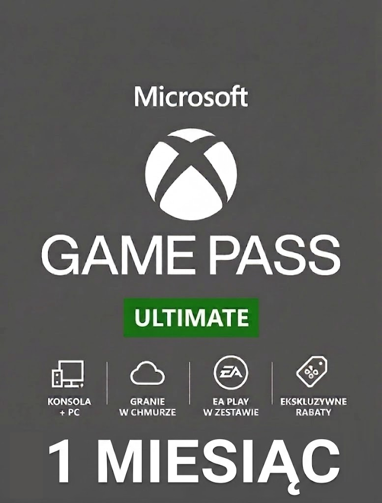 XBOX GAME PASS ULTIMATE 1 MIESĄC 30 DNI EA PLAY + LIVE GOLD + CORE